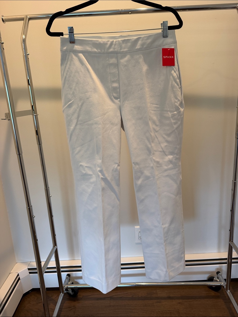 SPANX White Straight-Leg Pull-On Jeans